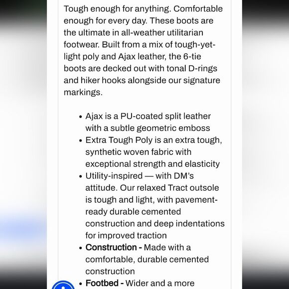 Dr. Martens Combs Poly Casual Boot- White - Picture 10 of 15